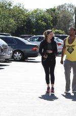 KELLY BROOK in Tights Arrives at a Gym in Los Angeles