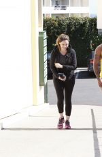 KELLY BROOK in Tights Arrives at a Gym in Los Angeles