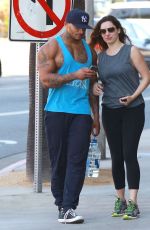 KELLY BROOK in Tights Leaves a Gym in West Hollywood