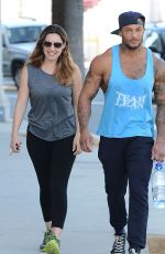 KELLY BROOK in Tights Leaves a Gym in West Hollywood