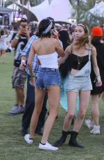 KENDALL JENNER in Daisy Dukes at Coachella Festival in Indio