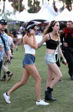 KENDALL JENNER in Daisy Dukes at Coachella Festival in Indio