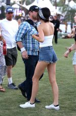KENDALL JENNER in Daisy Dukes at Coachella Festival in Indio