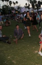 KENDALL JENNER in Daisy Dukes at Coachella Festival in Indio