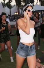 KENDALL JENNER in Daisy Dukes at Coachella Festival in Indio
