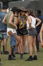 KENDALL JENNER in Shorts at Coachella Festival