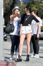 KENDALL JENNER in Shorts Out in West Hollywood