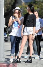 KENDALL JENNER in Shorts Out in West Hollywood