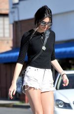 KENDALL JENNER in Shorts Out in West Hollywood