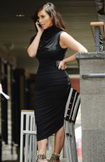 KIM KARDASHIAN on the Set of Keeping Up with Kardashian in Los Angeles