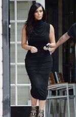 KIM KARDASHIAN on the Set of Keeping Up with Kardashian in Los Angeles