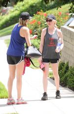 KIRSTEN DUNST in Shorts Out Hiking in Studio City