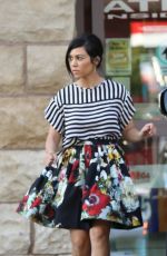 KOURTNEY KARDASHIAN in Skirt Leaves a Convenience Store