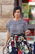 KOURTNEY KARDASHIAN in Skirt Leaves a Convenience Store