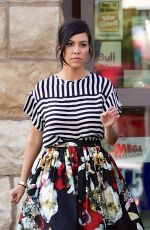 KOURTNEY KARDASHIAN in Skirt Leaves a Convenience Store