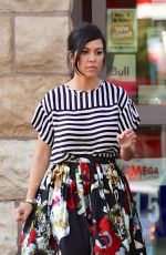 KOURTNEY KARDASHIAN in Skirt Leaves a Convenience Store