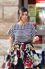 KOURTNEY KARDASHIAN in Skirt Leaves a Convenience Store