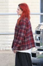 KRISTEN STEWART wirh Red Hair on the Set of American Ultra in New Orleans