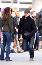 KRISTIN KREUK on the Set of Beaty and the Beast in Toronto