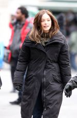 KRISTIN KREUK on the Set of Beaty and the Beast in Toronto