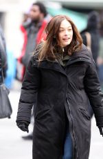 KRISTIN KREUK on the Set of Beaty and the Beast in Toronto