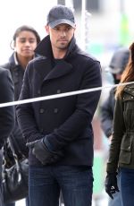 KRISTIN KREUK on the Set of Beaty and the Beast in Toronto