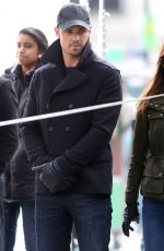 KRISTIN KREUK on the Set of Beaty and the Beast in Toronto