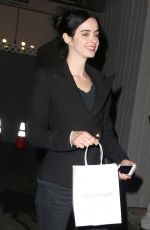 KRYSTEN RITTER Leaves Crossroads Restaurant in Los Angeles