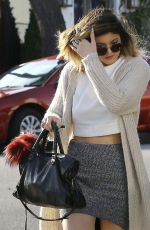 KYLIE JENNER Arrives at Andy Lecompte Salon in West Hollywood