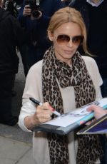 KYLIE MINOGUE Arrives at Finalists From The Voice Event at BBC Radio Studios