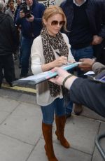 KYLIE MINOGUE Arrives at Finalists From The Voice Event at BBC Radio Studios