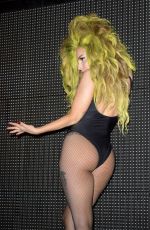 LADY GAGA in Fishnets at Her Party in New York