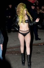 LADY GAGA in High Platform Boots Out and About in New York
