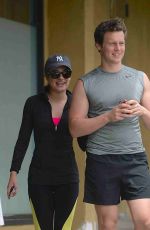 LEA MICHELE and Jonathan Groff Hikinig in Los Angeles