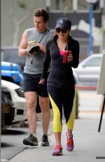 LEA MICHELE and Jonathan Groff Hikinig in Los Angeles