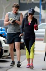 LEA MICHELE and Jonathan Groff Hikinig in Los Angeles