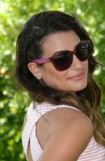 LEA MICHELE at Lacoste Beautiful Desert Pool Party at Coachella