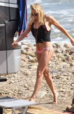 LEANN RIMES in Bikini Bottoms at a Beach in California