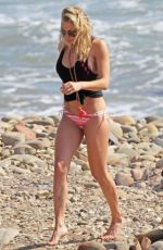 LEANN RIMES in Bikini Bottoms at a Beach in California