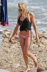 LEANN RIMES in Bikini Bottoms at a Beach in California