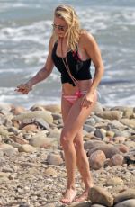 LEANN RIMES in Bikini Bottoms at a Beach in California