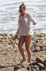LEANN RIMES in Bikini Bottoms at a Beach in California