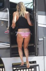 LEANN RIMES in Bikini Bottoms at a Beach in California