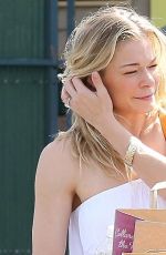 LEANN RIMES in Shorts at Whole Foods in Los Angeles