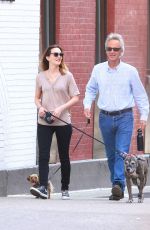 LEIGHTON MEESTER Walks Her Dog Out in New York