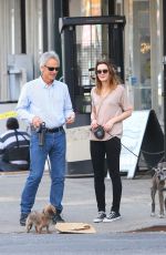 LEIGHTON MEESTER Walks Her Dog Out in New York