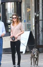 LEIGHTON MEESTER Walks Her Dog Out in New York