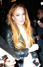 LINDSAY LOHAN Leaves Watch What Happens Live in New York