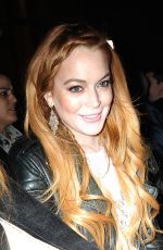 LINDSAY LOHAN Leaves Watch What Happens Live in New York