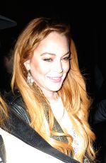 LINDSAY LOHAN Leaves Watch What Happens Live in New York